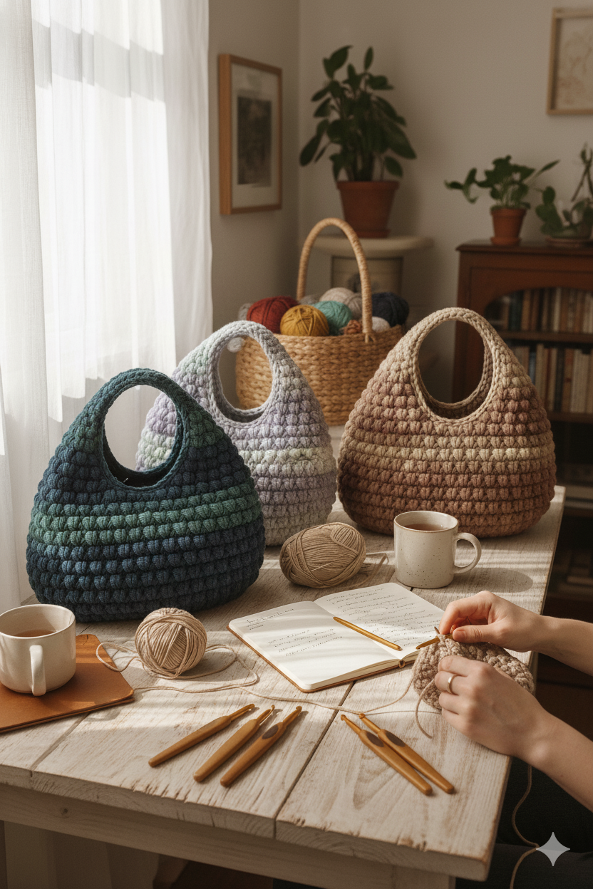 Easy crochet bubble bag pattern - FilAmour