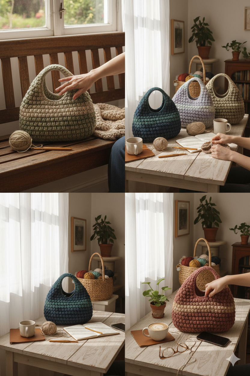 Easy crochet bubble bag pattern - FilAmour